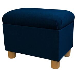 Beaumont 50Cm Wide Rectangle Footstool Ottoman blue/brown 40.5 H x 50.0 W x 33.0 D cm