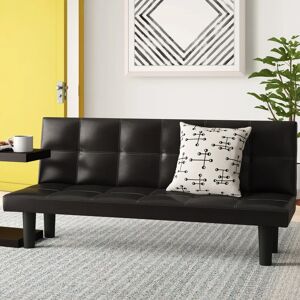 Zipcode Design Berryhill 3 Seater Clic Clac Sofa Bed black 75.0 H x 165.0 W x 84.0 D cm