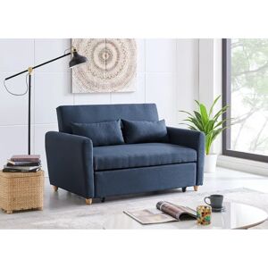 Zipcode Design Alvaro 2 Seater Fold Out Sofa Bed blue 88.0 H x 145.0 W x 76.0 D cm