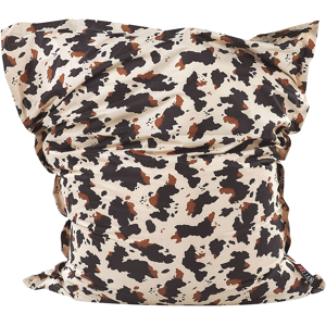 Beliani Large Bean Bag Animal Print Cow Pattern Lounger Zip Giant Beanbag Material:Nylon Size:140x20x180