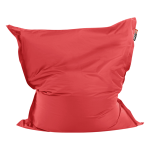 Beliani Large Bean Bag Red Lounger Zip Giant Beanbag Material:Nylon Size:140x20x180
