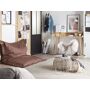 Beliani Large Bean Bag Brown Lounger Zip Giant Beanbag