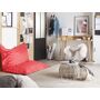 Beliani Large Bean Bag Red Lounger Zip Giant Beanbag