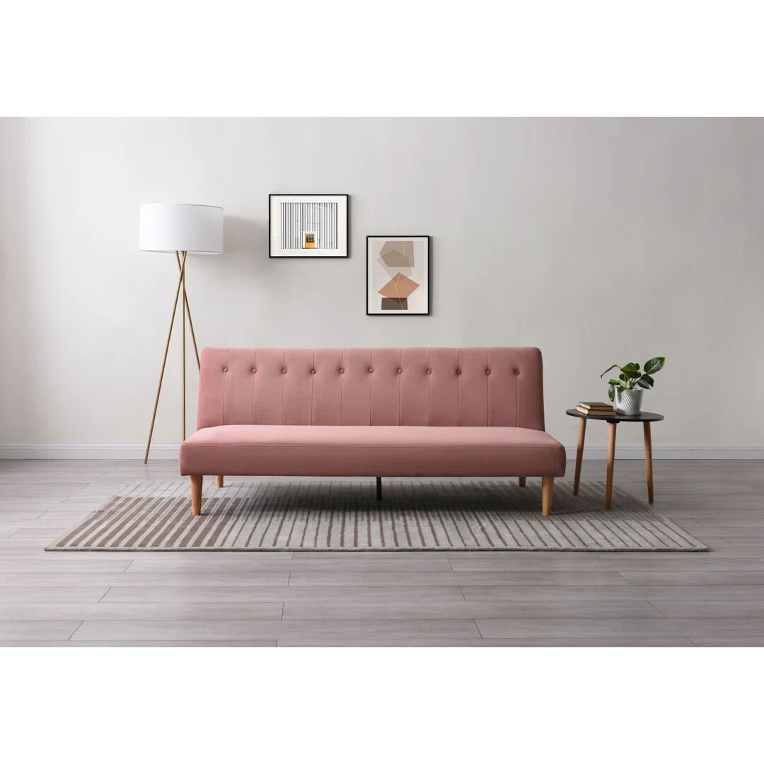 Photos - Sofa 17 Stories Madgline 3 Seater Upholstered  Bed pink 76.0 H x 199.0 W x