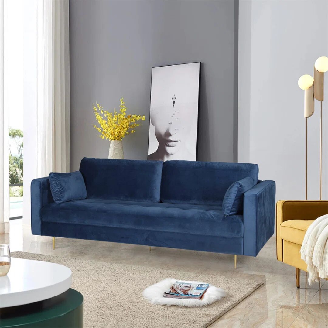 Photos - Sofa Fairmont Park 2 Seater  With 2 Scatter Cushions Blue 80.0 H x 183.0 W