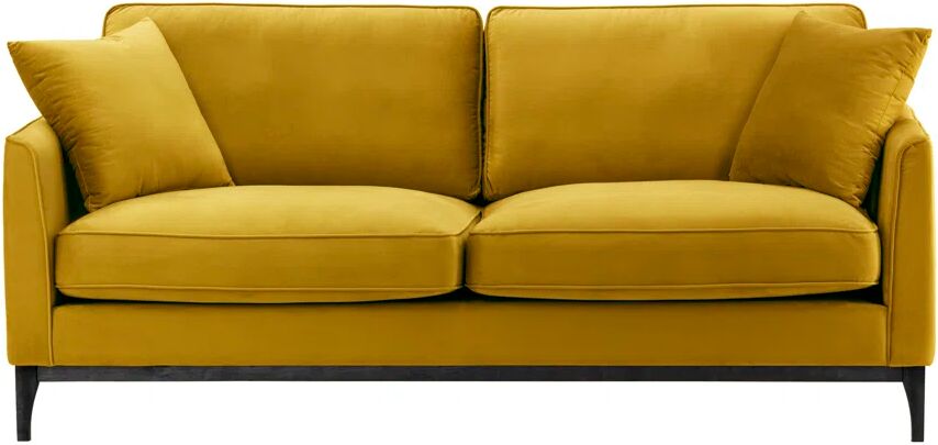 Photos - Sofa 17 Stories Jaaron Loveseat black/yellow 91.0 H x 141.0 W x 95.0 D cm