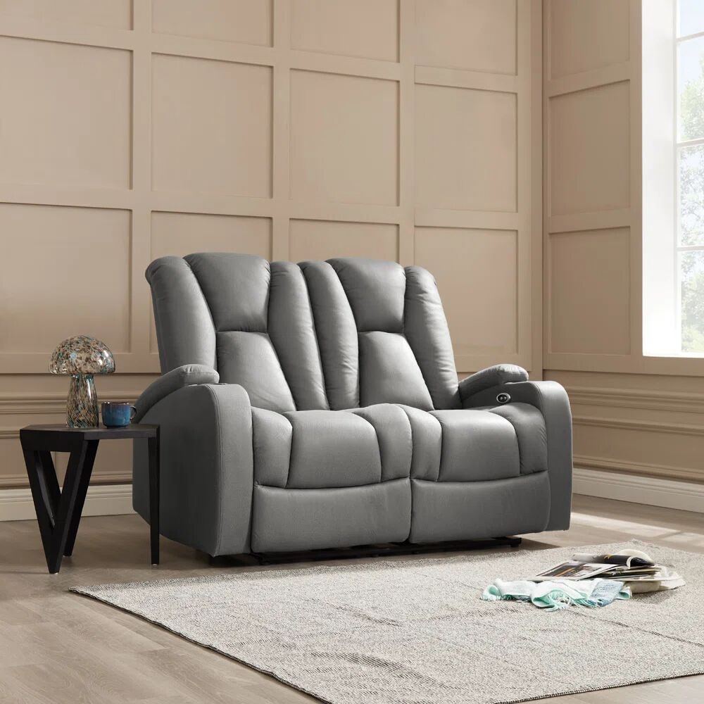 Photos - Sofa TGC Distributors Hannah Upholstered Electric Reclining  gray 107.0 H x