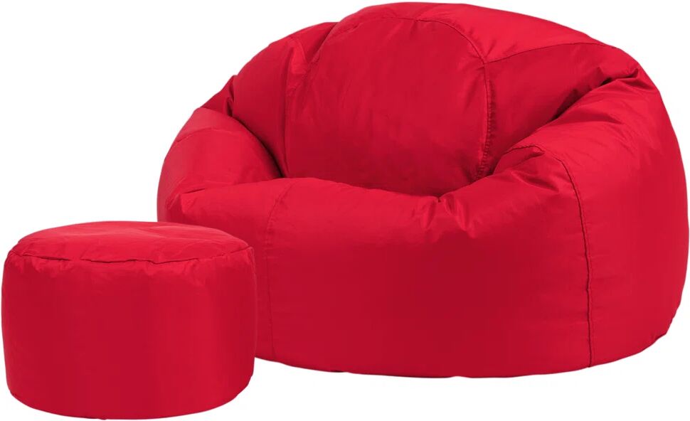 Photos - Bean Bag Isabelle & Max Veeva Classic Indoor Outdoor  Chair & Pouffe red 50