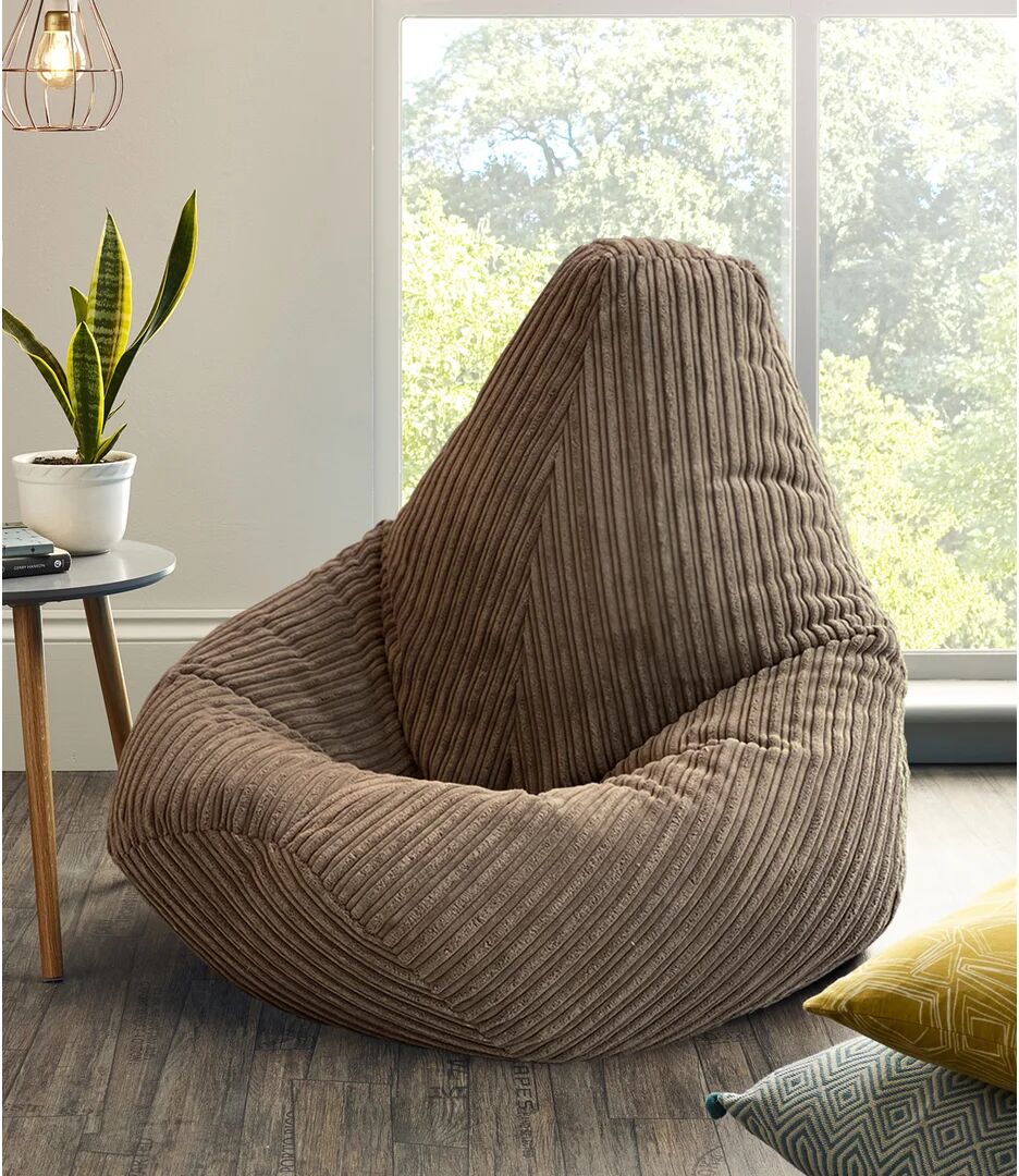 Photos - Bean Bag Mercury Highback Jumbo Cord Classic  gray/brown 105.0 H x 90.0 W x 