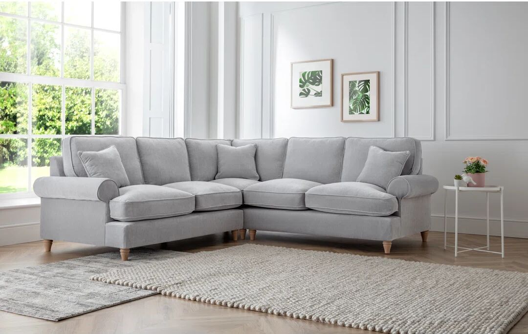 Photos - Sofa Three Posts Longfellow Corner  gray/white 83.0 H x 236.0 W x 95.0 D cm