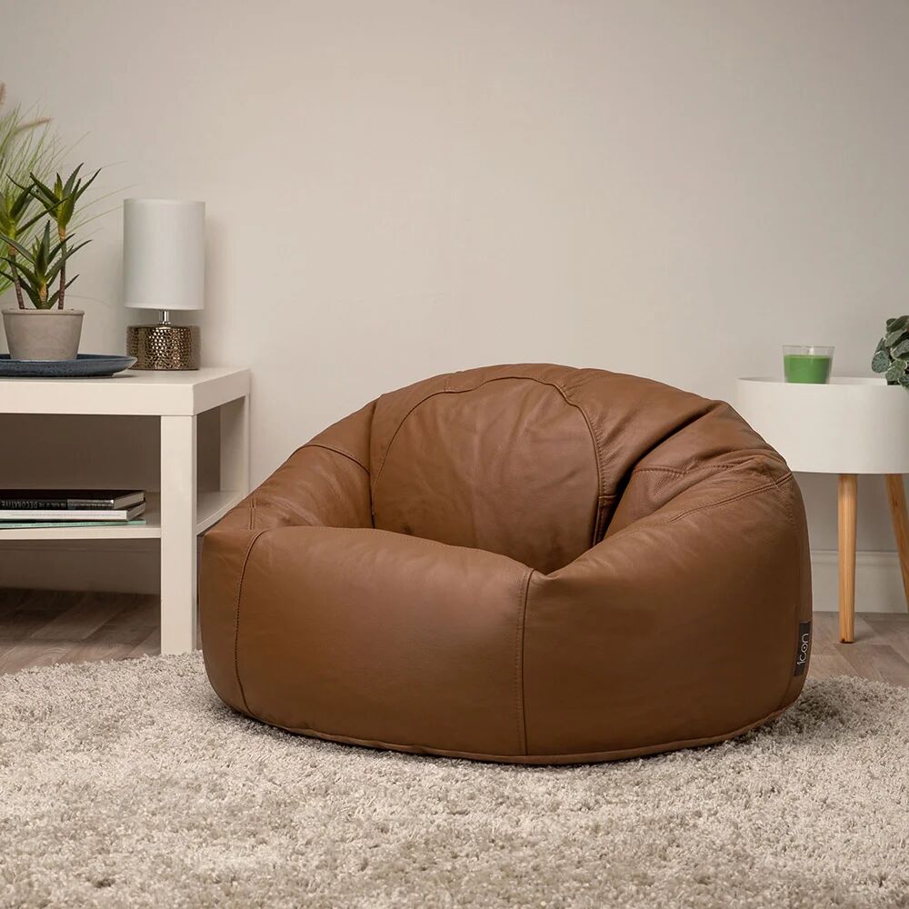 Photos - Bean Bag Ebern Designs icon Cogbill Classic Leather  Chair brown 50.0 H x 8