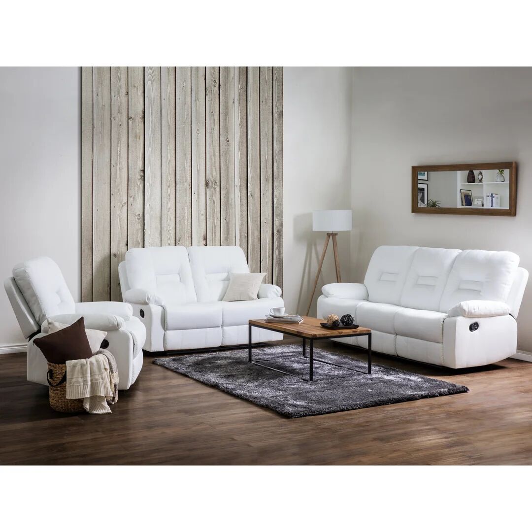 Photos - Storage Combination Brayden Studio Wiegand 3 Piece Sofa Set white 101.0 H x 204.0 W x 73.0 D c