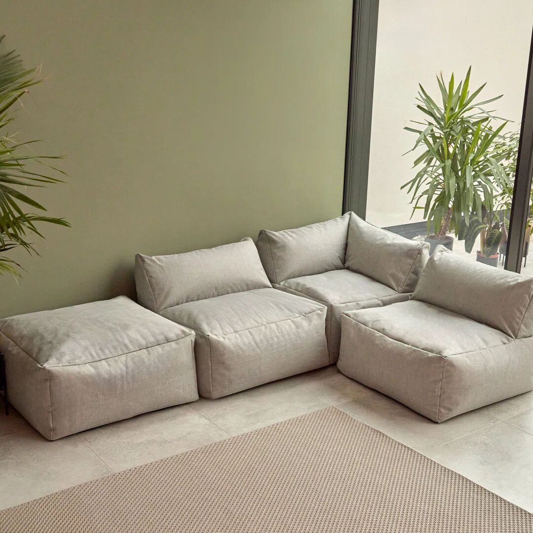 Photos - Bean Bag Isabelle & Max Indoor Outdoor  Sofa, 4 Seater gray 80.0 H x 352.0