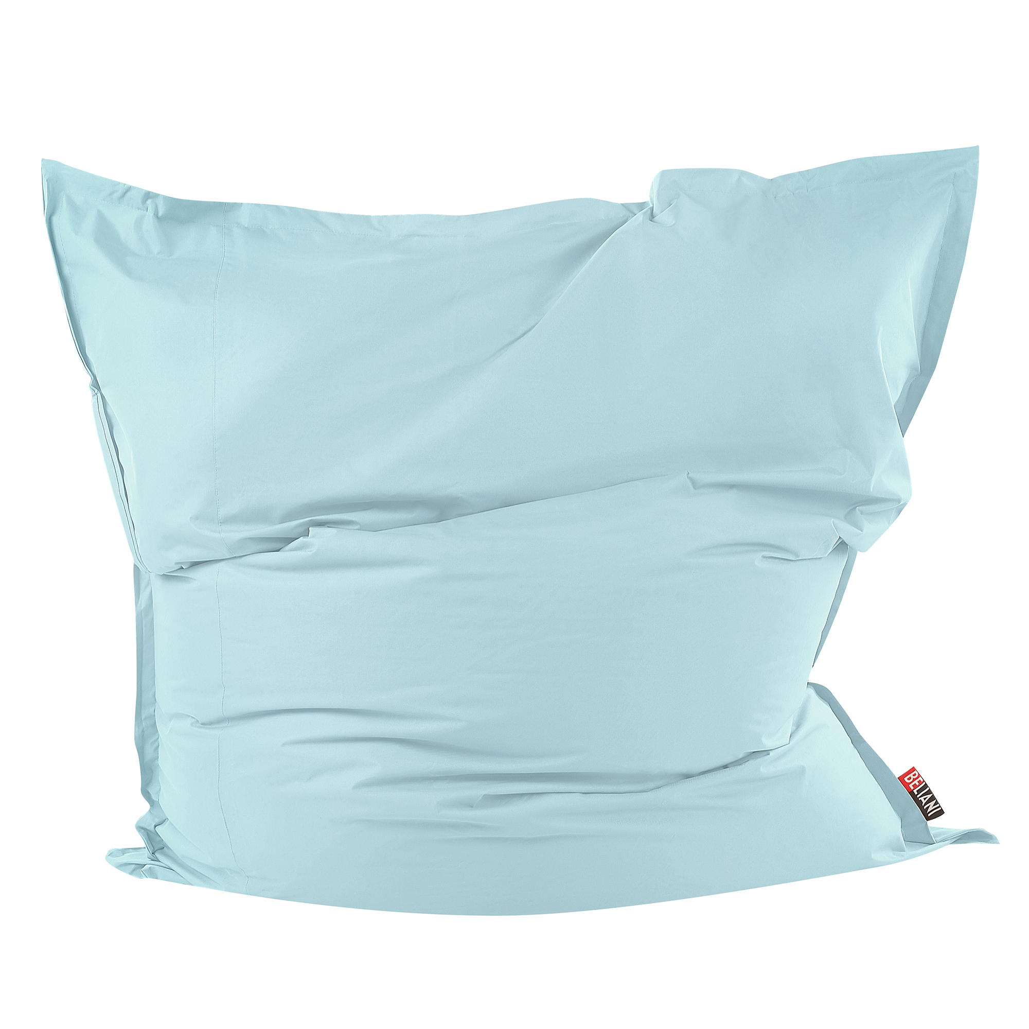 Beliani Extra Large Bean Bag Light Blue Lounger Zip Giant Beanbag