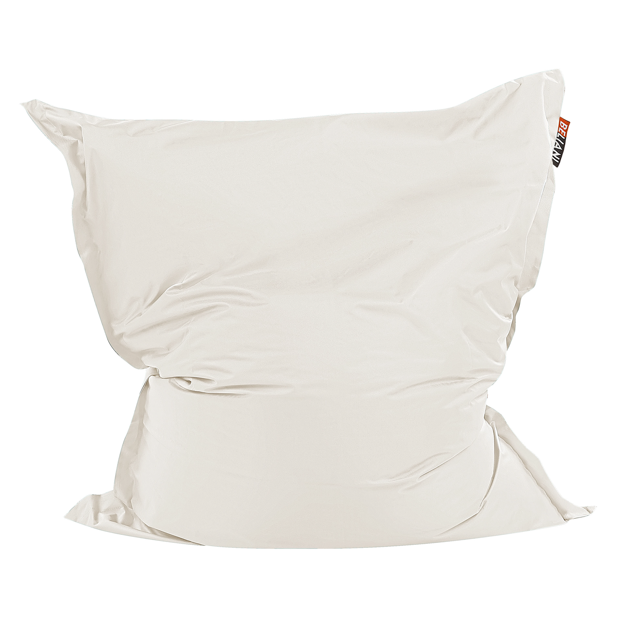 Beliani Large Bean Bag Light Beige Lounger Zip Giant Beanbag