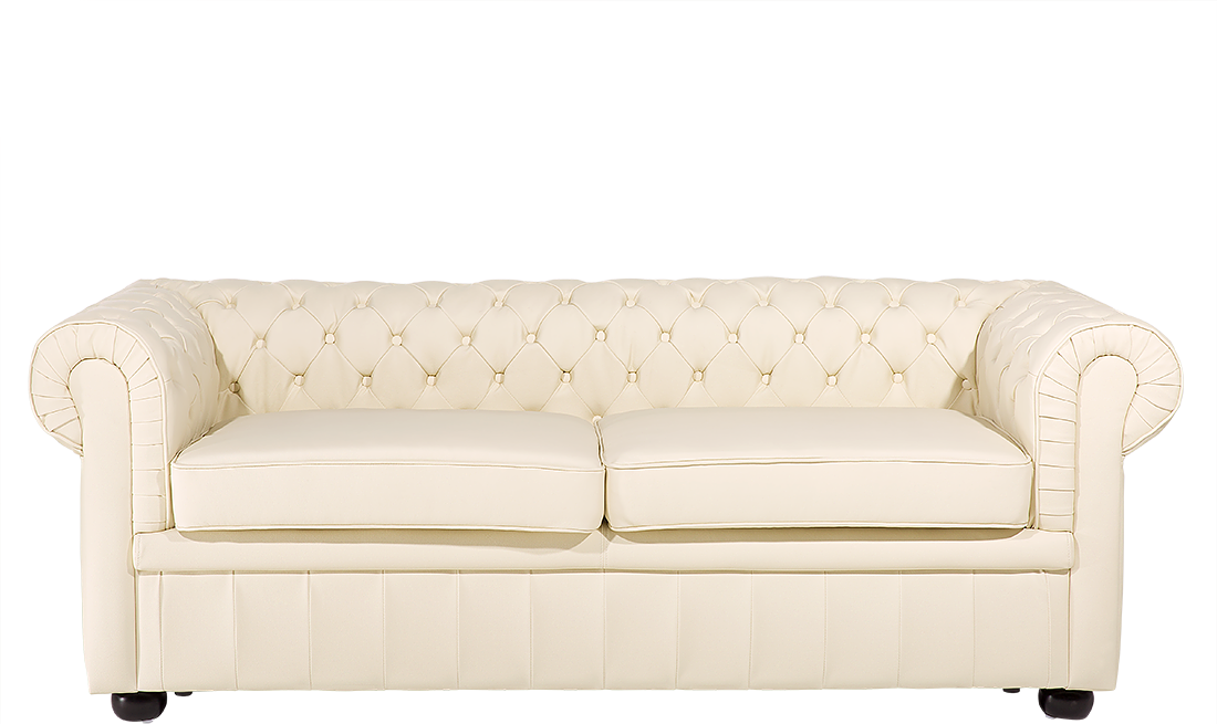 Beliani Chesterfield Sofa Beige Genuine Leather 3 Seater