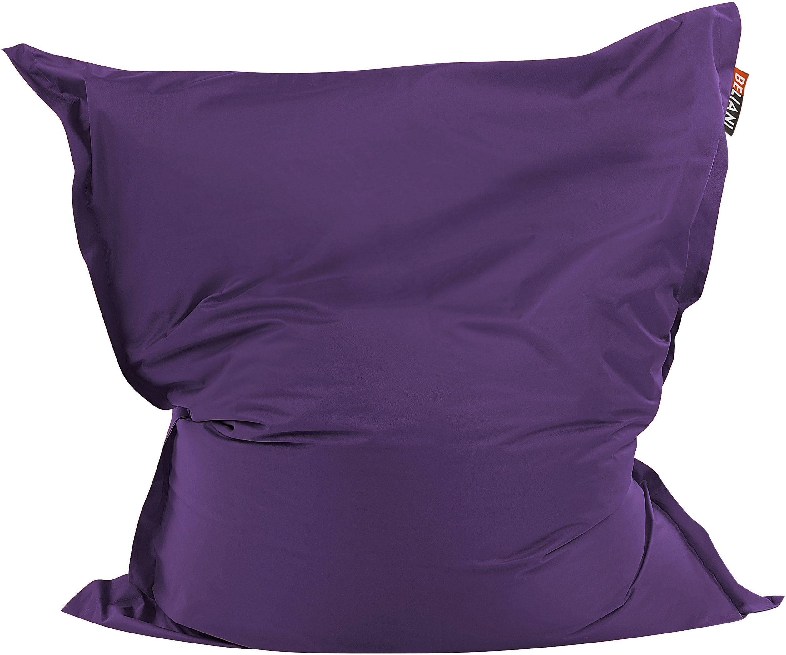 Beliani Large Bean Bag Violet Louger Zip Giant Beanbag