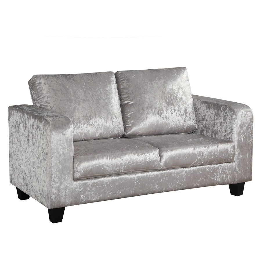 Photos - Sofa LPD Barnet  Silver Crushed Velvet 
