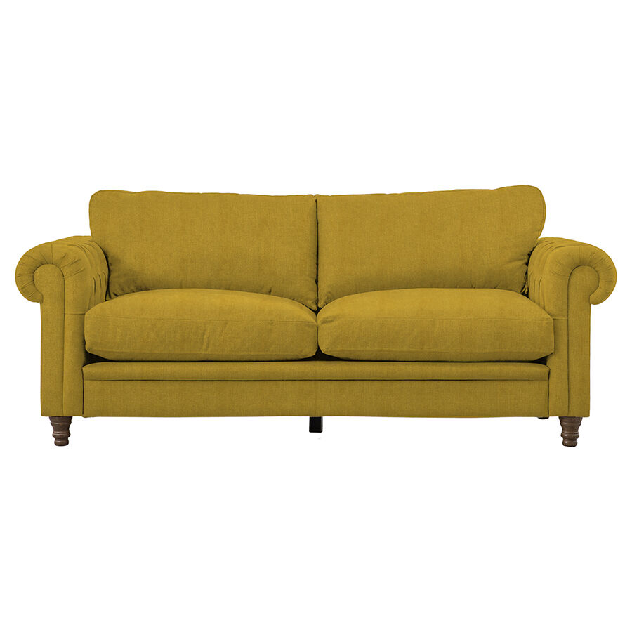 Photos - Sofa Luxury in a Box Grande  3 Seater Placido Saffron