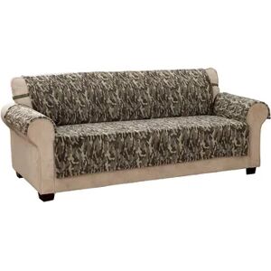 Jeffrey Home Camo Plush XL Sofa Furniture Slipcover, Green