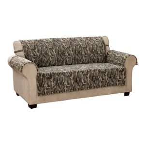 Jeffrey Home Camo Plush Sofa Furniture Slipcover, Green