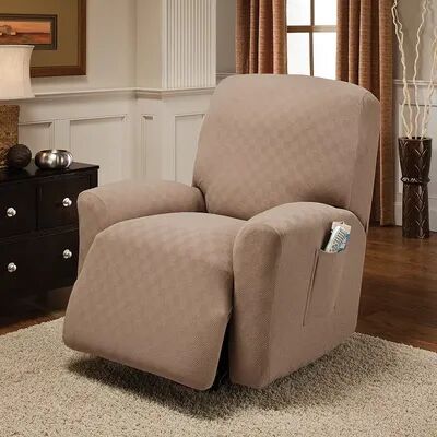 Jeffrey Home Stretch Sensations Stretch Newport Recliner Slipcover, Yellow, Armchair