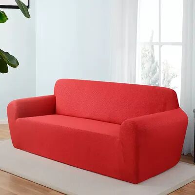 Kathy Ireland Ingenue Stretch Sofa Slipcover, Med Red, SOFASLPCVR