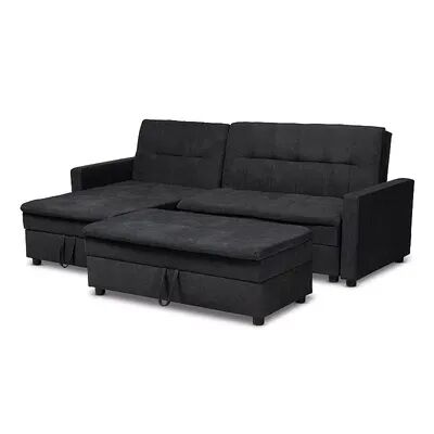 Baxton Studio Noa Sectional Sofa, Grey