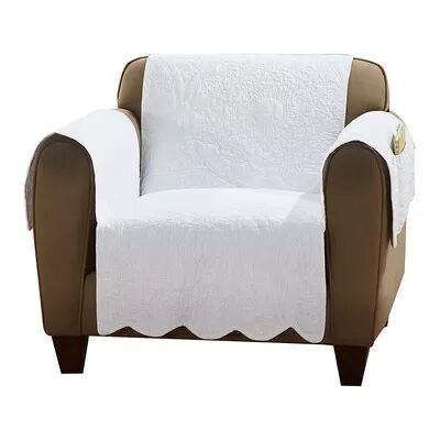 Sure Fit SureFit Home Decor Heirloom Quilt Sofa Furniture Cover, White, Armchair