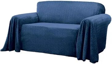 Jeffrey Home Mason Furniture Throw Loveseat Slip, Blue