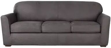 Sure Fit SureFit Home Decor Ultimate Stretch Leather Chair Cushion Cover, Dark Grey, SOFA