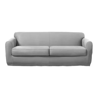 Sure Fit SureFit Home Decor Ultimate Stretch Leather Sofa Cushion Cover, Light Grey