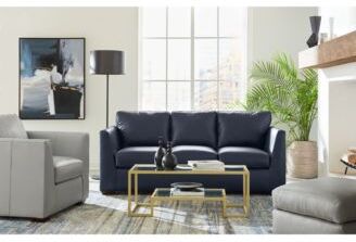 Macy's Cheriel Leather Sofa Collection Created For Macys