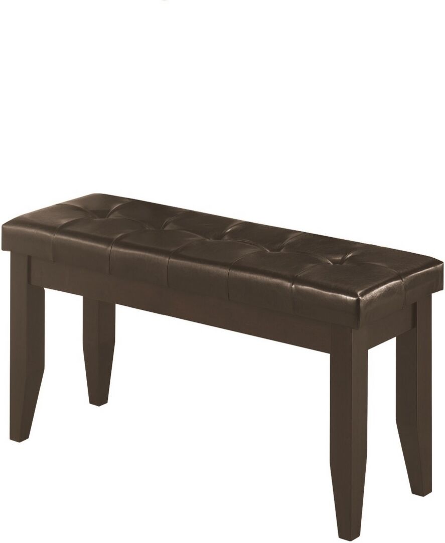 Coaster Home Furnishings Aron Bench with Tufted Upholstered Seat - Black