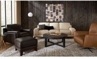 Furniture Jeddo Leather Sofa Collection Created For Macys