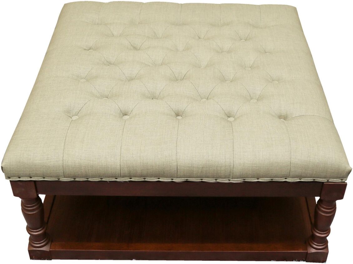 Home Accessories Cairona Indoor Ottomans - Cream