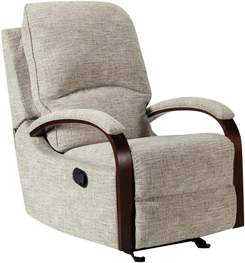 Hulala Home Mestas Modern Rocking Recliner for Living Room - Beige