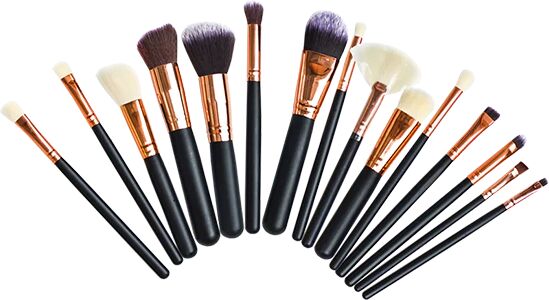 Randy & Travis 15Pcs Soft Pro Face Powder Makeup Brushes Set Blending Highlight Tools