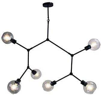 Oriel Lighting 170 Cm Contemporary Clear Glass Pendant Black