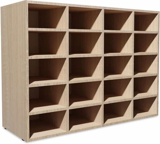 Unbranded Shoe Rack Chipboard 92X33X67 Cm Oak