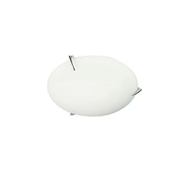 Oriel Lighting 30 Cm Ceiling Light Matt Opal And Chrome