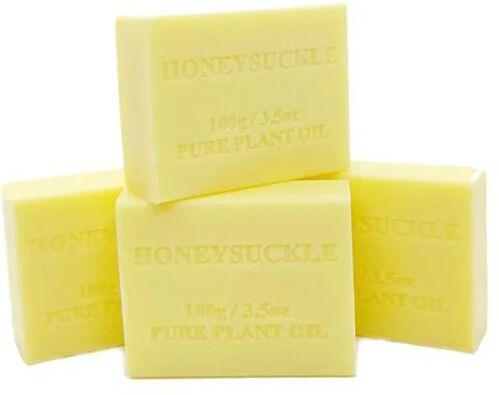 Unbranded 4 Pcs 100G Plant Oil Soap Honeysuckle Scent