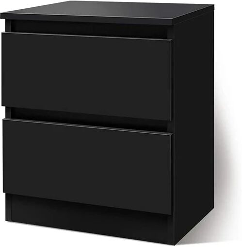 Alfordson Bedside Table Nightstand Storage Cabinet Side End Table Black