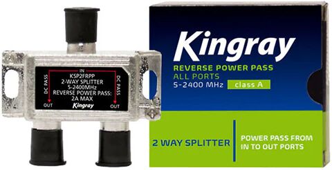 Kingray Reverse Power Pass All Ports 2 Way Splitter