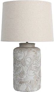 Oriel Lighting Romantic Embossed Floral Table Lamp