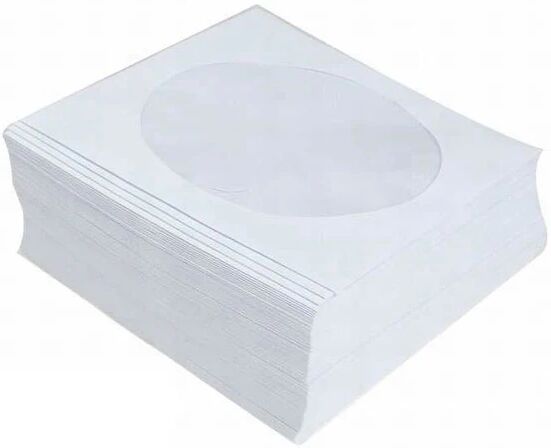 Unbranded Cd-Dvd Paper Sleeve With Windows Hold 1 Disc 100Pcs Per Pack