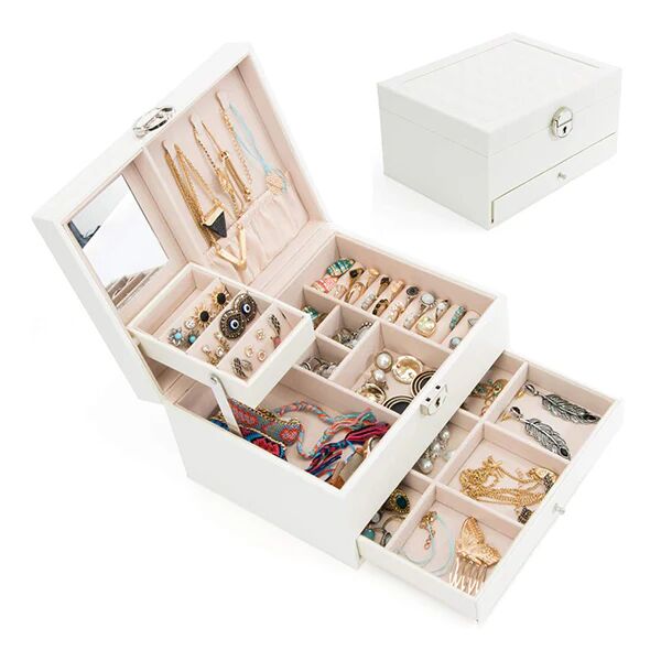 Jewelry Box Jewellery Storage Box Girls Rings Necklaces Organizer Storage Case