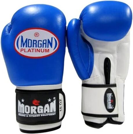 Morgan Sports Morgan V2 Platinum Leather Sparring Gloves Blue