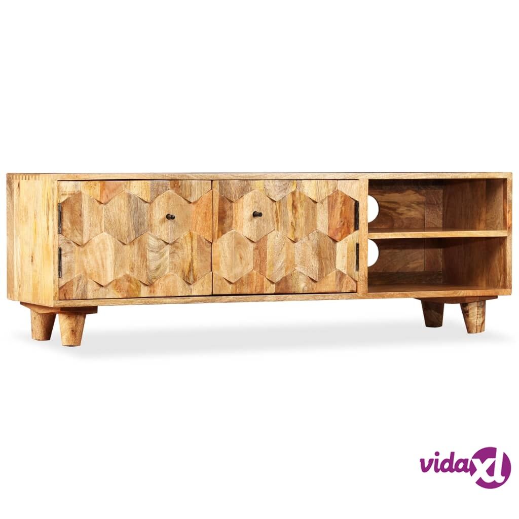 vidaXL TV Cabinet Solid Mango Wood 118x35x40 cm