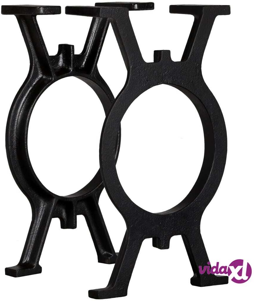 vidaXL Bench Legs 2 pcs O-Frame Cast Iron